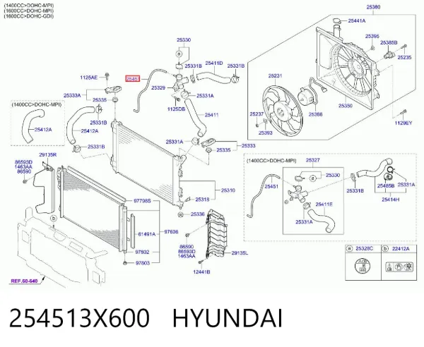  254513X600 Hyundai/Kia