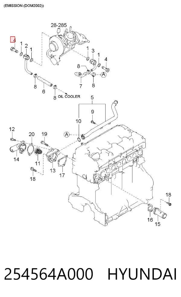  254564A000 Hyundai/Kia