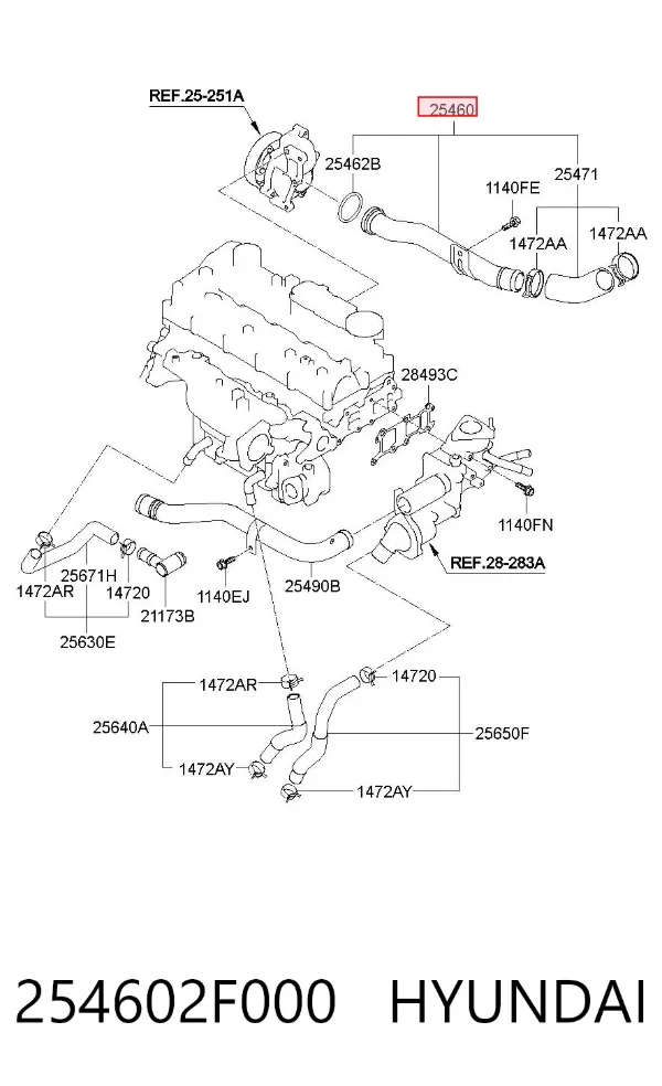  254602F000 Hyundai/Kia