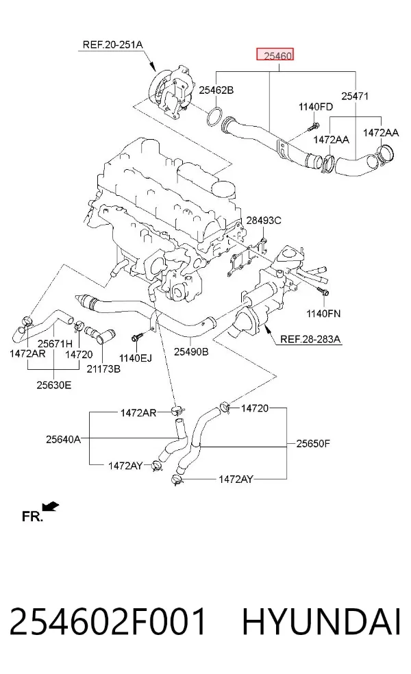  254602F001 Hyundai/Kia