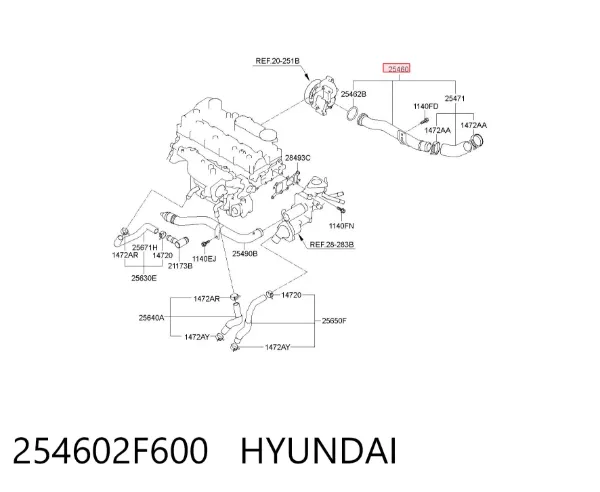  254602F600 Hyundai/Kia
