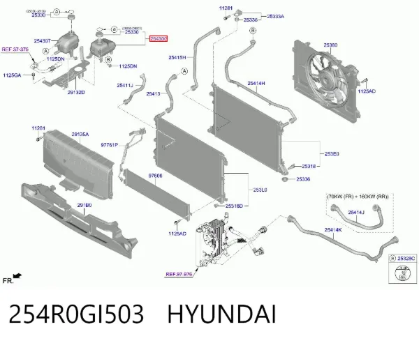Бачок системи охолодження 254R0GI503 Hyundai/Kia