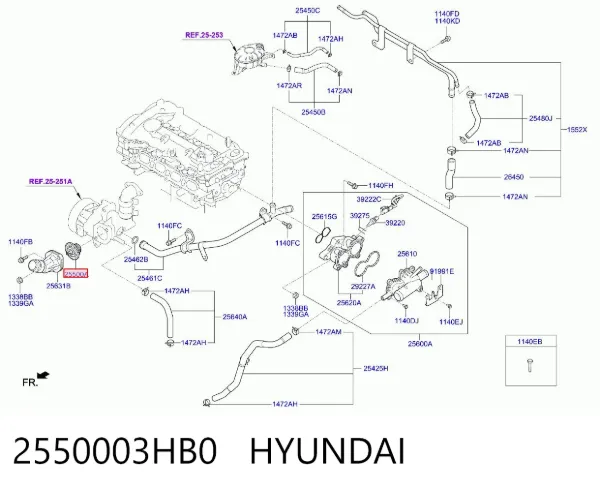 Термостат 2550003HB0 Hyundai/Kia