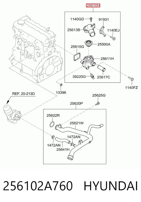  256102A760 Hyundai/Kia