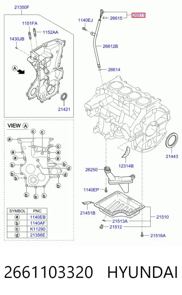 Масляний щуп KIA Picanto II