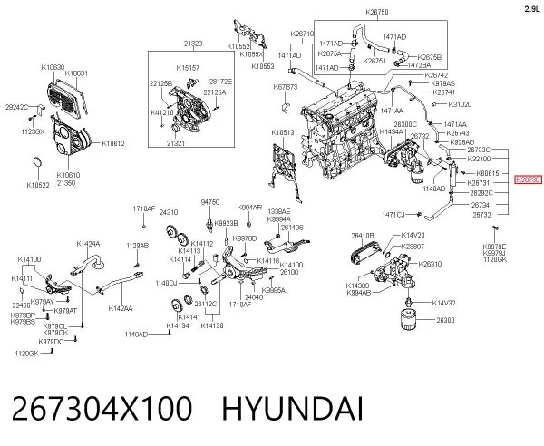  267304X100 Hyundai/Kia