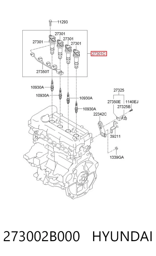 Котушка запалювання 273002B000 Hyundai/Kia