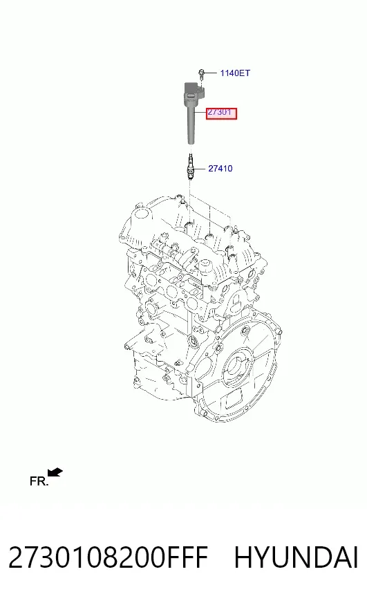 Котушка запалювання 2730108200FFF Hyundai/Kia