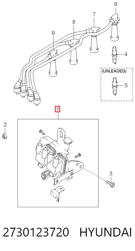 Котушка запалювання 2730123720 Hyundai/Kia