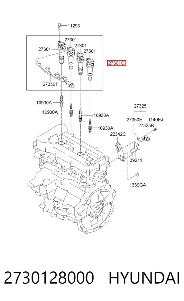 Котушка запалювання 2730128000 Hyundai/Kia