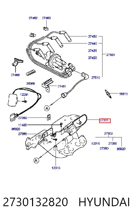 Котушка запалювання 2730132820 Hyundai/Kia