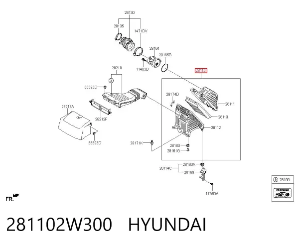 Корпус фільтра Hyundai Santa Fe III