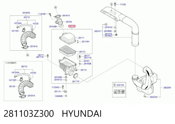 Корпус фільтра Hyundai I40 I