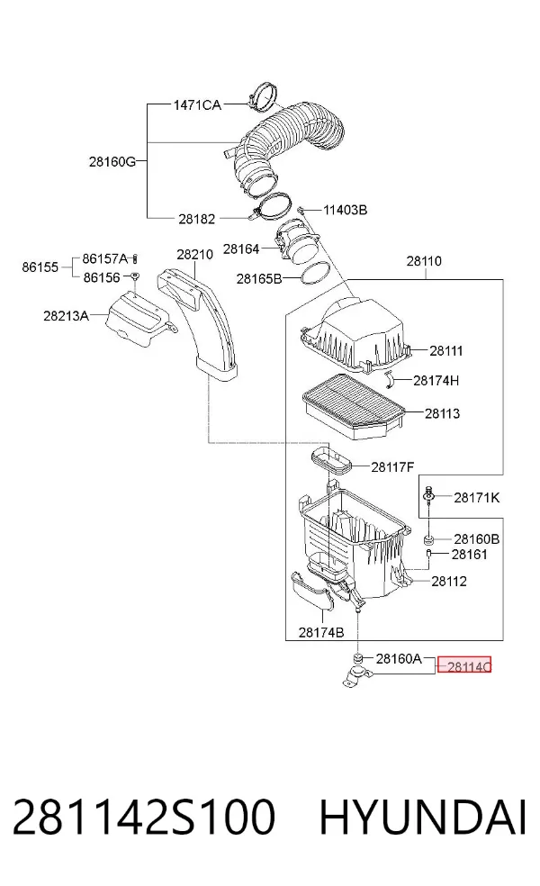  281142S100 Hyundai/Kia