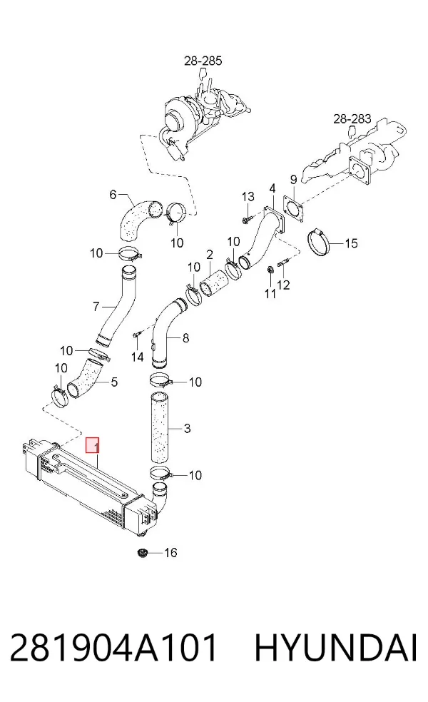 Інтеркулер 281904A101 Hyundai/Kia