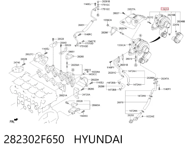 Турбіна 282302F650 Hyundai/Kia