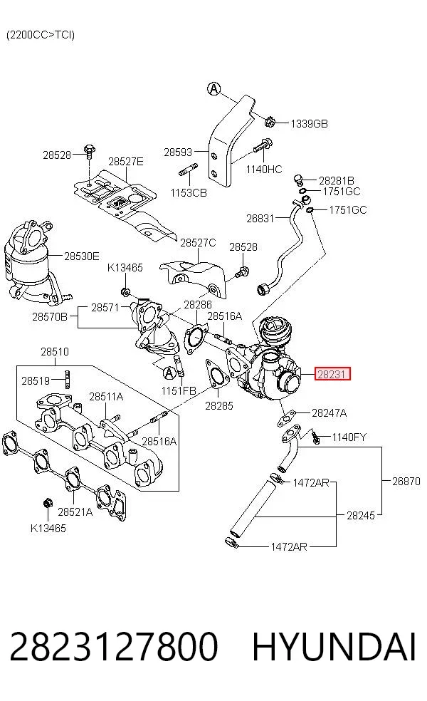 Турбіна 2823127800 Hyundai/Kia
