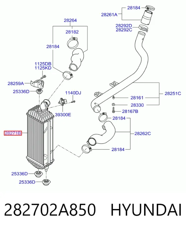 Інтеркулер 282702A850 Hyundai/Kia
