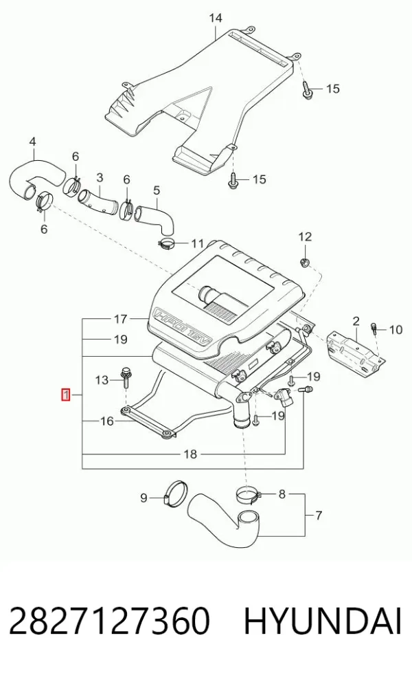 Інтеркулер 2827127360 Hyundai/Kia