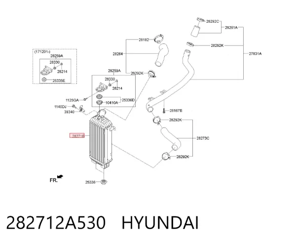 Інтеркулер 282712A530 Hyundai/Kia