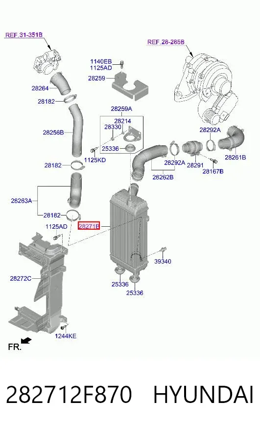 Інтеркулер 282712F870 Hyundai/Kia