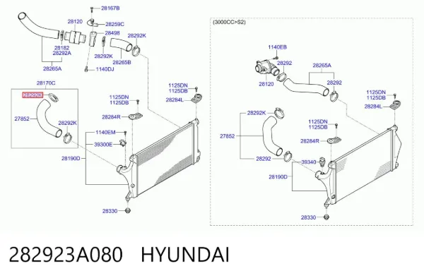  282923A080 Hyundai/Kia