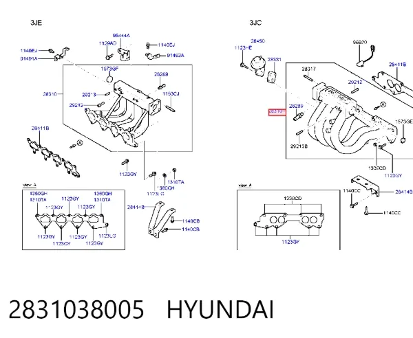 Впускний колектор Hyundai Sonata IV