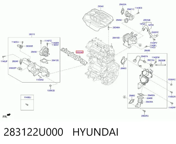 Прокладка впускного колектора Hyundai I40 I