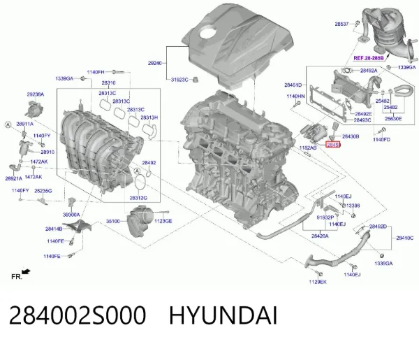 Клапан ЄГР 284002S000 Hyundai/Kia