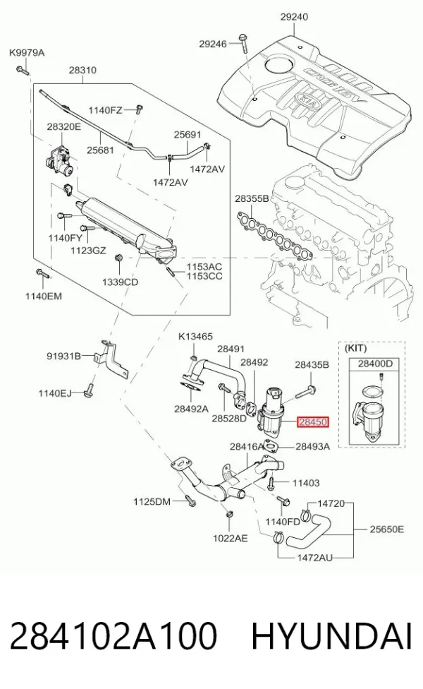 Клапан ЄГР Hyundai Matrix FC