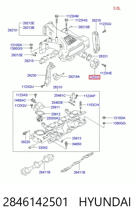 Клапан ЄГР 2846142501 Hyundai/Kia
