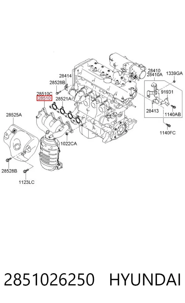 Випускний колектор Hyundai Getz 