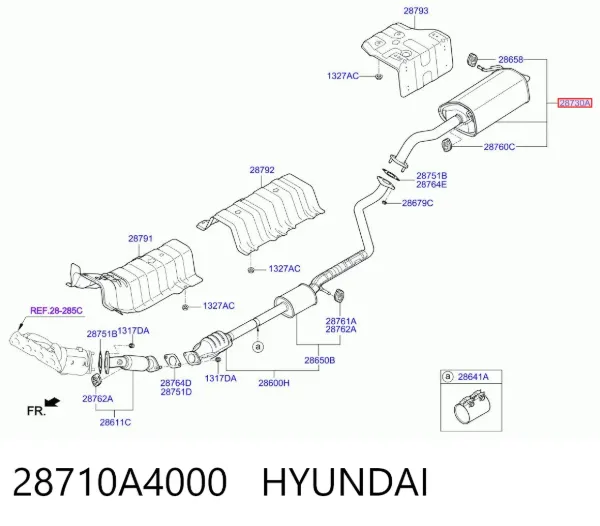 Глушник, задня частина 28710A4000 Hyundai/Kia