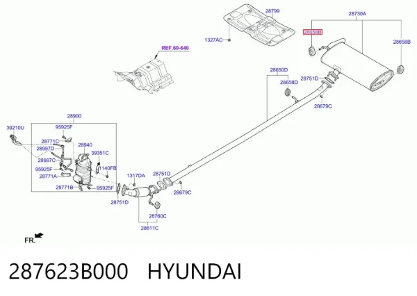 Подушка глушника 287623B000 Hyundai/Kia