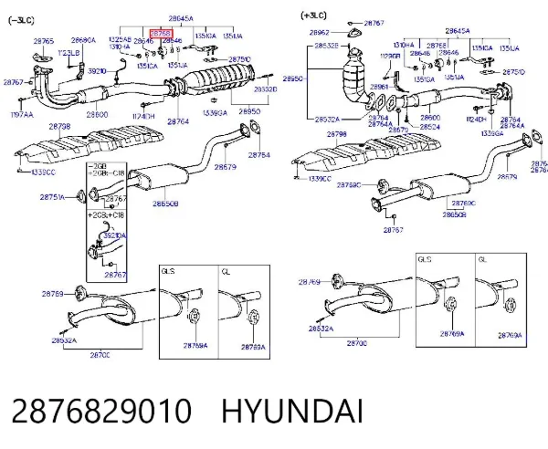 Подушка глушника 2876829010 Hyundai/Kia