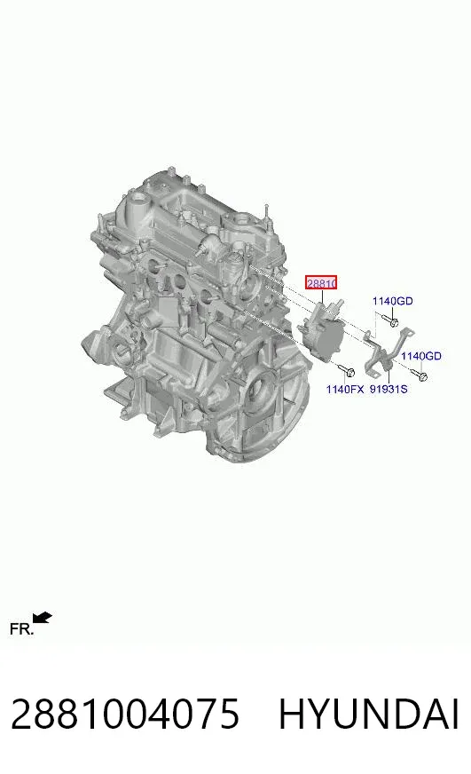 Вакуумний насос 2881004075 Hyundai/Kia
