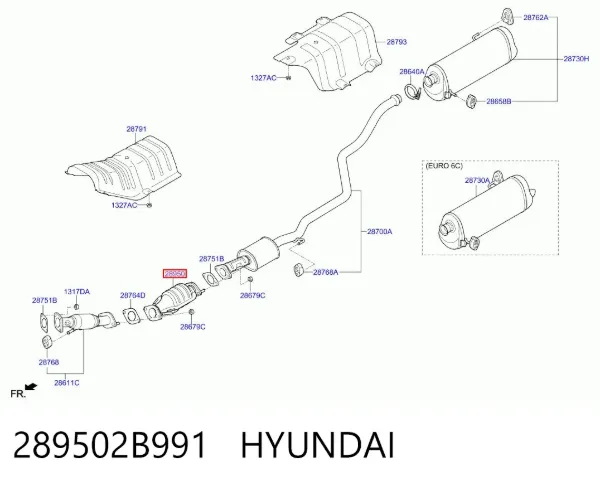 Каталізатор 289502B991 Hyundai/Kia