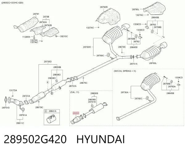 Каталізатор 289502G420 Hyundai/Kia