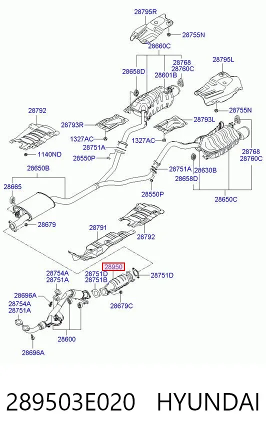 Каталізатор 289503E020 Hyundai/Kia