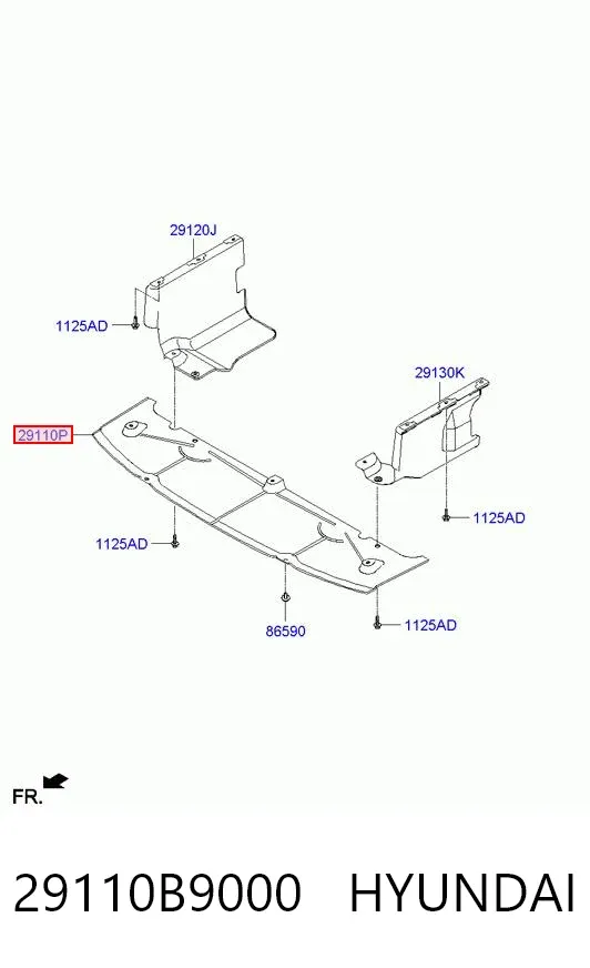 Захист двигуна 29110B9000 Hyundai/Kia