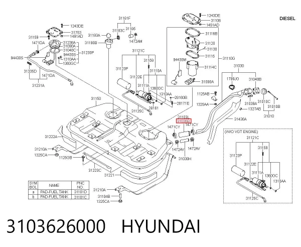  3103626000 Hyundai/Kia