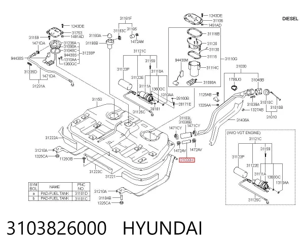  3103826000 Hyundai/Kia