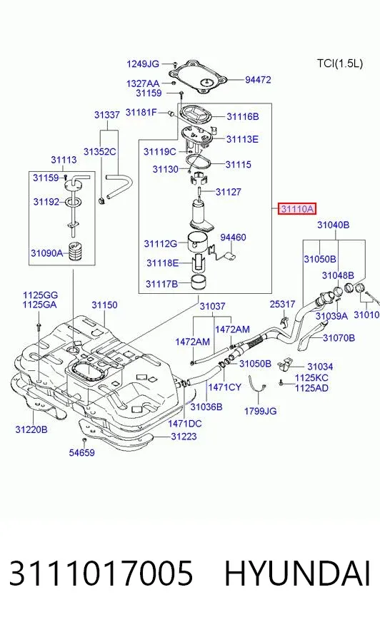 Бензонасос 3111017005 Hyundai/Kia