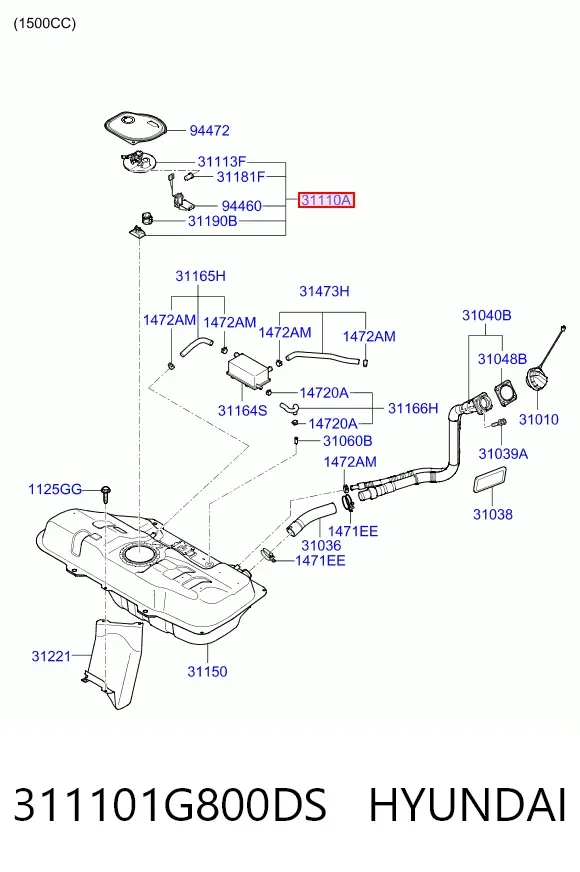 Бензонасос 311101G800DS Hyundai/Kia