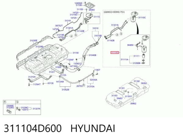 Бензонасос 311104D600 Hyundai/Kia