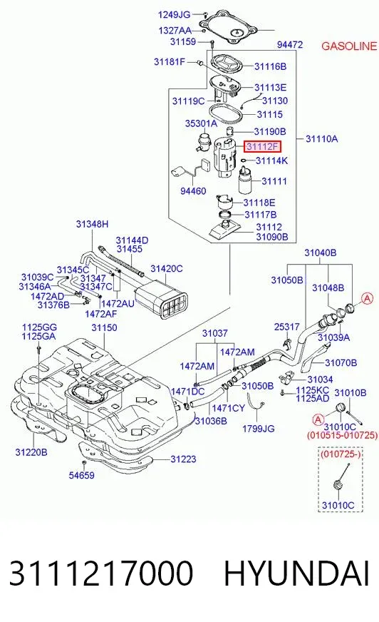 Паливний фільтр 3111217000 Hyundai/Kia
