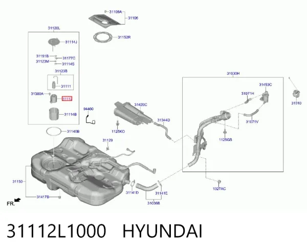 Паливний фільтр 31112L1000 Hyundai/Kia