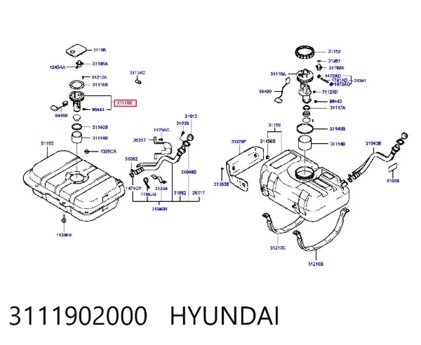 Елемент-турбінка паливного насосу 3111902000 Hyundai/Kia