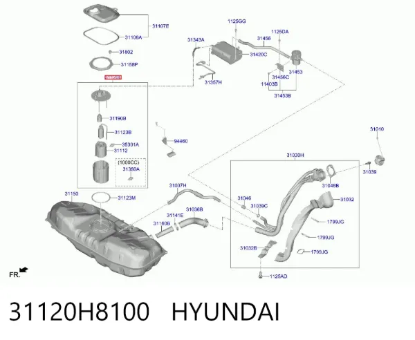 Бензонасос 31120H8100 Hyundai/Kia
