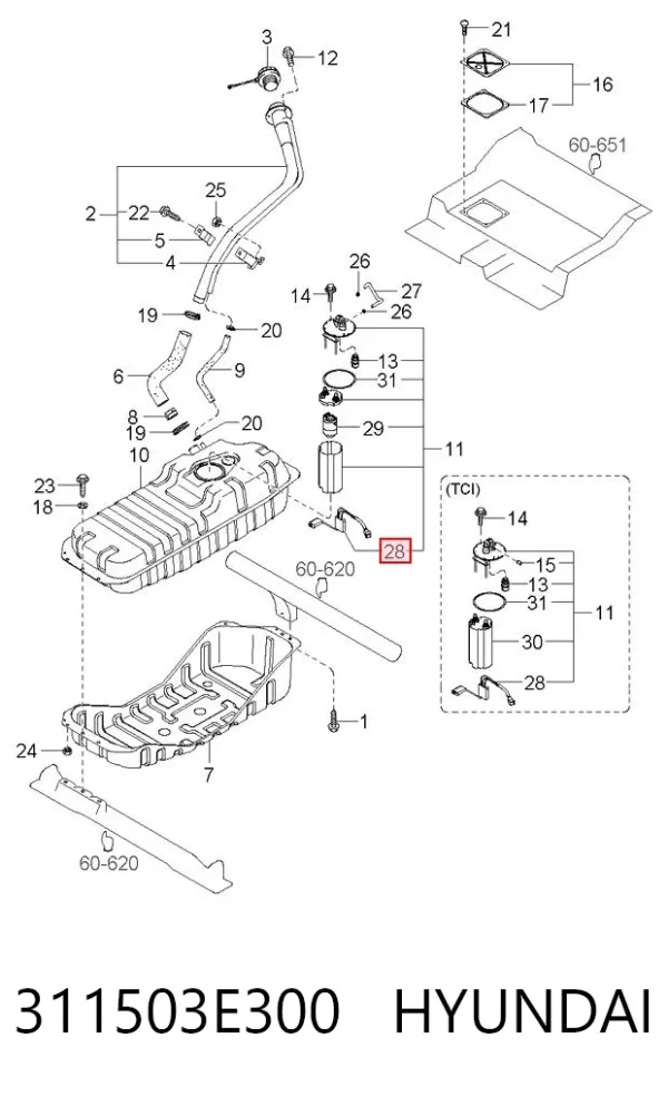 Датчик рівня палива KIA Sorento I